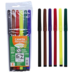 Canetinha Hidrocor 06 CORES -  LEO E LEO