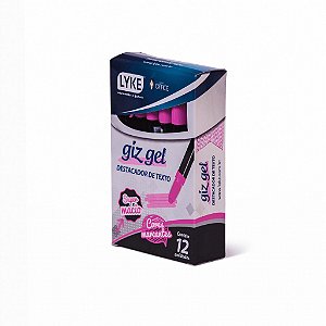 Marca texto - GIZ GEL - ROSA - CX 12 UND - LYKE