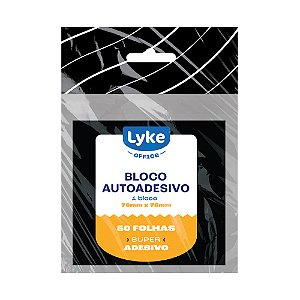 Bloco adesivo PRETO - BLISTER 1 UND - 50 fls - LYKE
