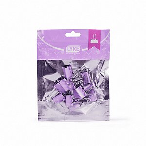 Binder Clips 19MM ROXO PASTEL 12 PCS - LYKE