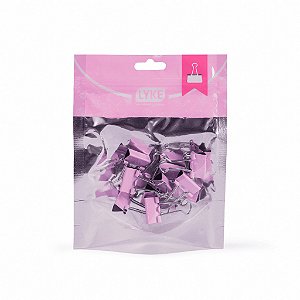Binder Clips 19MM ROSA PASTEL 12 PCS - LYKE