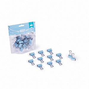 Binder Clips 19MM AZUL PASTEL 12 PCS - LYKE