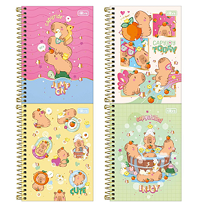 Caderneta Espiral CD 1/8 CAPYCLUB 80F - UNIDADE CAPA SORTIDA - TILIBRA