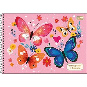 Caderno espiral CARTOGRAFIA BLOOM 80F - UNIDADE CAPA SORTIDA - TILIBRA