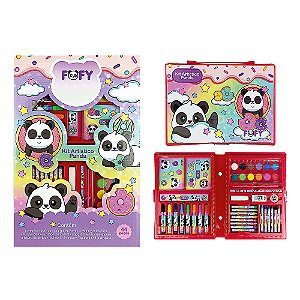 Kit Artistico Maleta PANDA - KIT 44 PEÇAS - FOFY