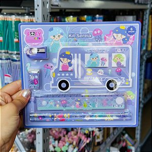 Kit escolar Sereia - 6 PECAS - FOFY