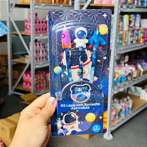 Lápis Astronauta - KIT 3 PEÇAS - FOFY