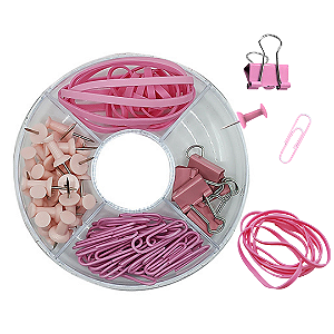 Kit Office Donuts ROSA - 85 peças - KAZ