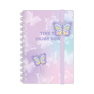 Caderno espiral CD 1.4 80FLS BORBOLETAS - KAZ