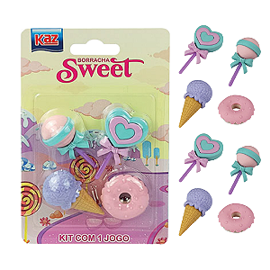 Borracha Fantasia SWEET - BLISTER 4 PEÇAS - KAZ