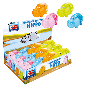Apontador HIPOPOTAMO - CAIXA 12 UND - KAZ