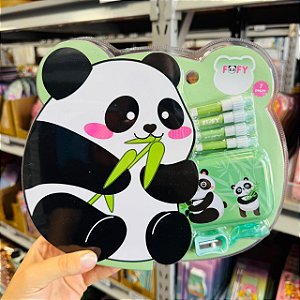 KIt escolar Amiguinhos PANDA - KIT 7 PEÇAS - FOFY