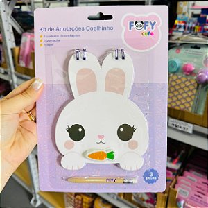 Kit de Anotações Coelhinho - FOFY