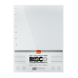 Refil Miolo branco sem Pauta liso  - 275 X 200 - C/40FLS - BRW