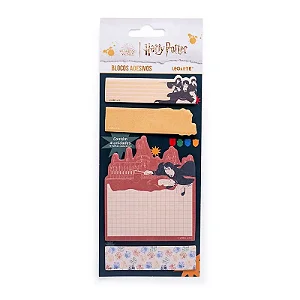 Bloco Adesivo Harry Potter - CARTELA C/ 4 BLOCOS 15F CADA - LEOARTE