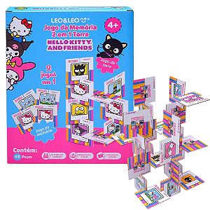 Jogo da Memória 2 EM 1 TORRE HELLO KITTY 48 PECAS CAIXA - LEO E LEO