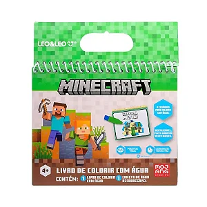Livro de colorir COM AGUA MINECRAFT OPPBAG - LEO E LEO