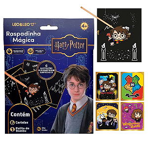 Raspadinha Mágica HARRY POTTER ENVELOPE COM 6 CARTELAS - LEO e LEO