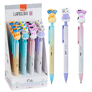 Lapiseira plástica divertida 0,7MM - CAT - UND