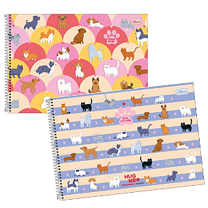 Caderno Espiral CD CART HUG ME 80F - UNIDADE CAPA SORITDA - TILIBRA