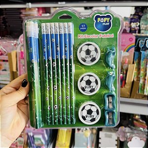 Kit Escolar FUTEBOL - KIT 17 PEÇAS  - FOFY