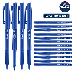 Caneta  0.4MM FINE PEN AZUL  - CAIXA 12 UND - TILIBRA
