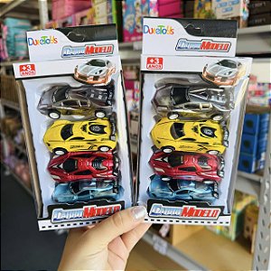 Brinquedo Kit  C/4 Carrinhos Fricção - Dute Toys