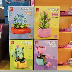 Bloco de montar - FLORES 80pç - UND SORTIDA - DUTE