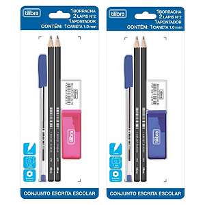 Conjunto escrita BLISTER C/5 UND - CORES SORTIDAS - TILIBRA