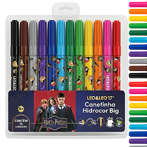 Hidrocor BIG CORPO ESTAMPADO HARRY POTTER  - ESTOJO C/ 12 UND - LEO E LEO