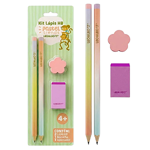 Kit Escolar Pastel Trend  4 peças - LEO E LEO