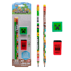 Kit Escolar MINECRAFT  4 peças - LEO E LEO