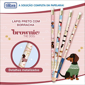 Lápis HB com Borracha BROWNIE - UND - TILIBRA