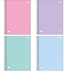 Caderno Universitário QUADRICULADO 1.0 ZIP 80F- UND SORTIDA - TILIBRA