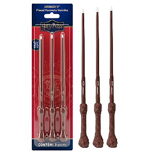 Pincel HARRY POTTER  VARINHA -  3 TAMANHOS BLISTER - LEO E LEO