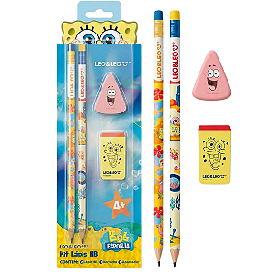 Kit Escolar BOB ESPONJA 4 peças - LEO E LEO