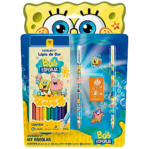 Kit escolar  BOB ESPONJA  - 17 ITENS - LEO E LEO