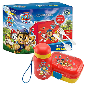 Kit lanche  PATRULHA CANINA GARRAFA + MARMITA 700ML - LEO E LEO