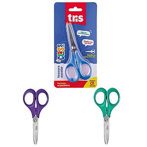 Tesoura CLASSICA 13CM CORES SORTIDAS - BLISTER 1UND - TRIS