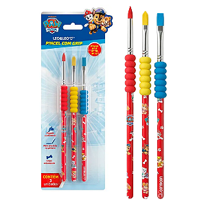 Pincel Ergonomico c/ Grip PATRULHA CANINA 3 TAMANHOS - LEO E LEO