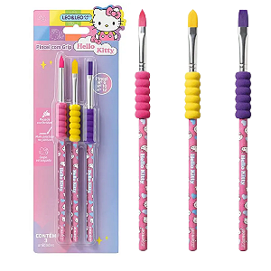 Pincel Ergonomico c/ Grip HELLO KITTY  3 TAMANHOS - LEO E LEO