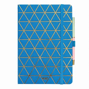 Caderno de Anotação AZUL 96FLS A5 + 1 CANETA - KAZ