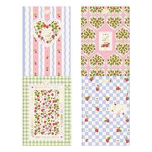 Caderno BROCH DEC CD 1/4 BE BERRY  80F - UND SORTIDA - TILIBRA
