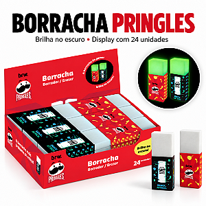 Borracha BRILHA NO ESCURO PRINGLES - DISPLAY C/ 24UND - BRW