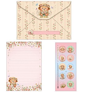 Papel Carta Envelope LOVE BEARS - UND - TILIBRA