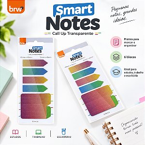Bloco Smart Notes CALL UP - 10 E 20 FLS BLISTER C/ BLOCOS - UND - BRW