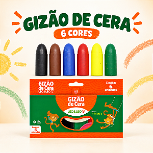 GIZAO DE CERA 6 CORES - LEO E LEO
