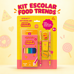 Kit Escolar FOOD TRENDS 17 ITENS - LEO E LEO