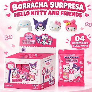 Borracha Topper  3D HELLO KITTY SURPRESA - DISPLAY 12 UND - LEO E LEO