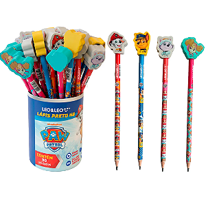 Lápis c/ Borracha PATRULHA CANINA - POTE 30 UND - LEO & LEO